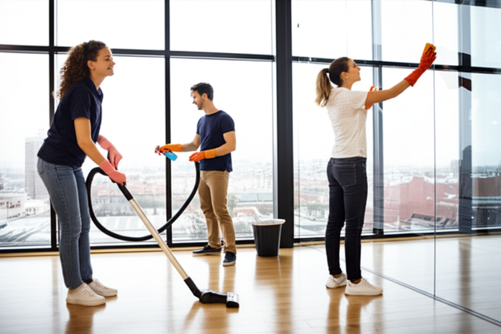 Unser junges Reinigungsteam